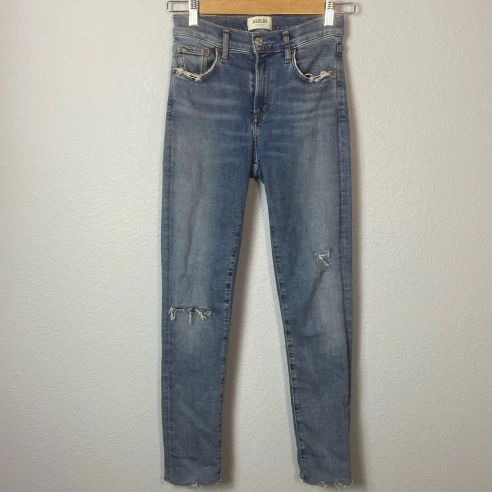 AGOLDE‎ Sophie Cropped Distressed Jeans